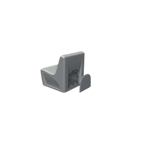 MOLDED PLASTIC FLOOR MOUNT CHAIR WITH BALLAST DOOR (96484S)