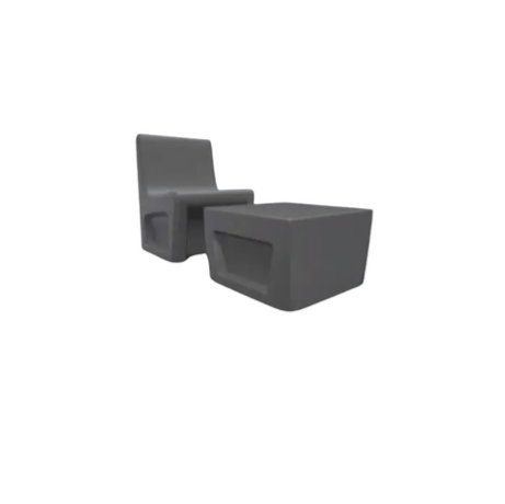 MOLDED PLASTIC OTTOMAN / ACCENT TABLE