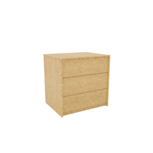 Clayton NATURAL OAK 3 Drawer Chest (N-3DC-3024)