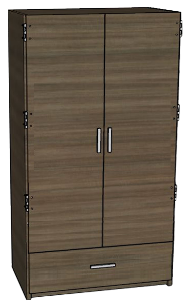 Clayton Double Wardrobe Various Configurations Available (N-DWD-3624-72-1) - Image 5