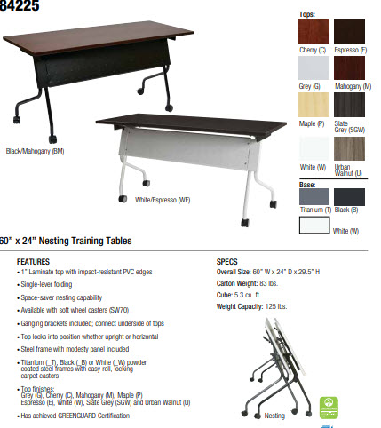 5' Training Table (84225BC) (QUICK SHIP) - Image 2