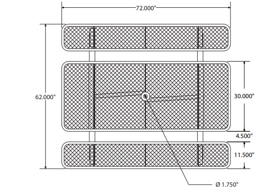 Metal Picnic Table 8' (T8XPP) - Image 4