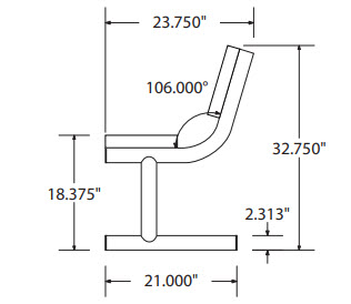 8' Metal Bench (B6WBP6) - Image 3