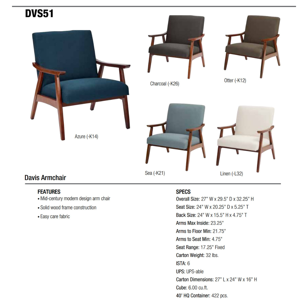 DAVIS ARM GUEST CHAIR (DVS51) (QUICK SHIP) - Image 2