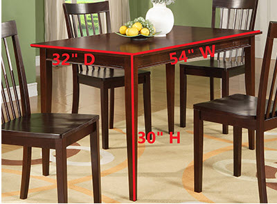Montclair 54" Dining Table, Natural (D6690-1) (QUICK SHIP) - Image 2