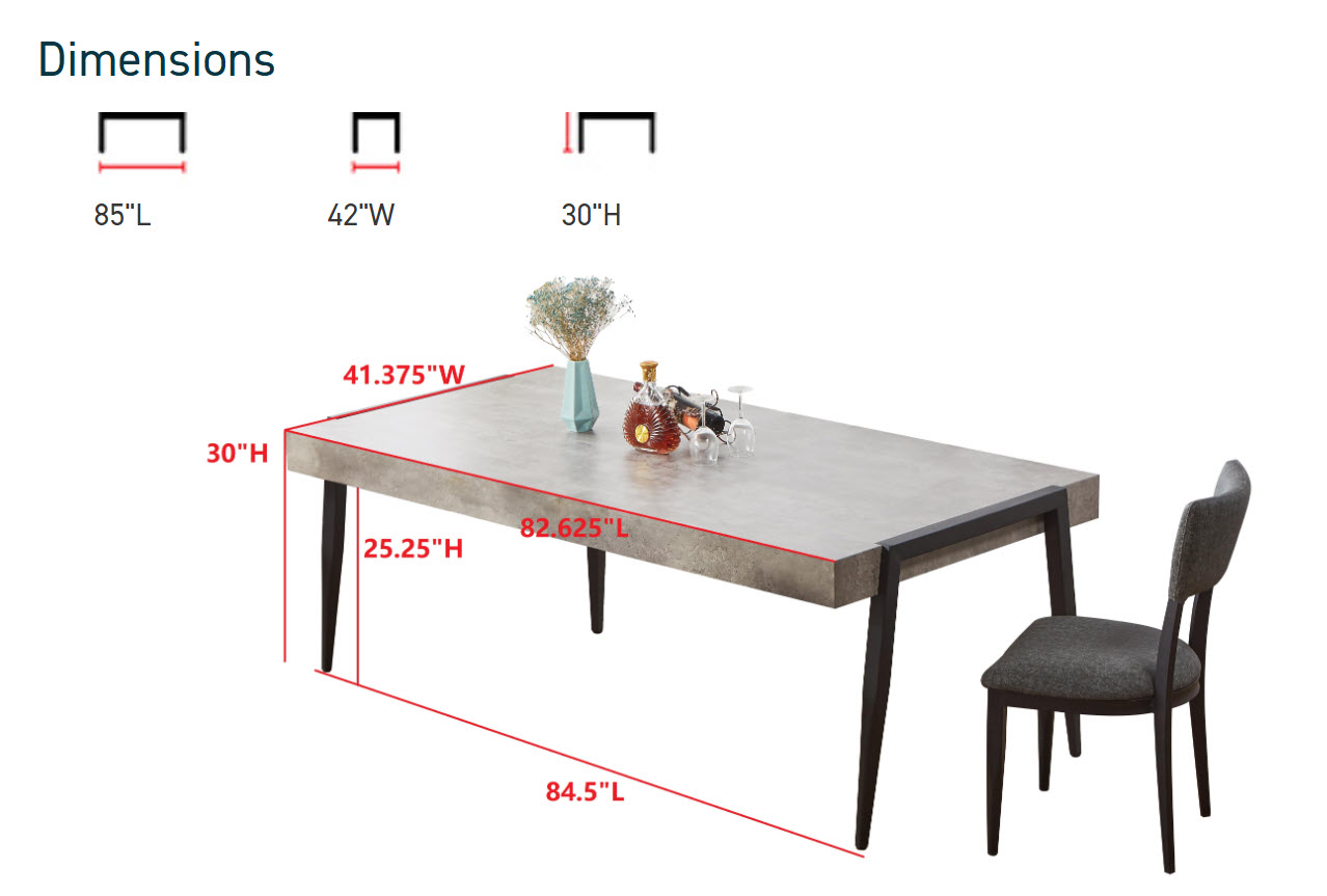 Sawyer 85" Dining Table (D3011-T) (QUICK SHIP) - Image 2