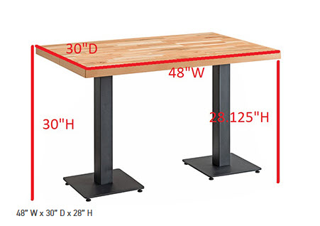 War48" Dining Table, Natural (QUICK SHIP) (TC553048-N) - Image 2