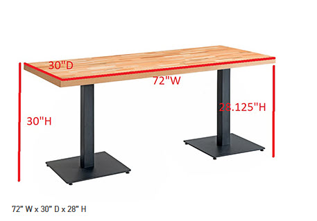 Ward 72" Dining Table, (QUICK SHIP) (TC553072-GR) (TC553072-N) - Image 2