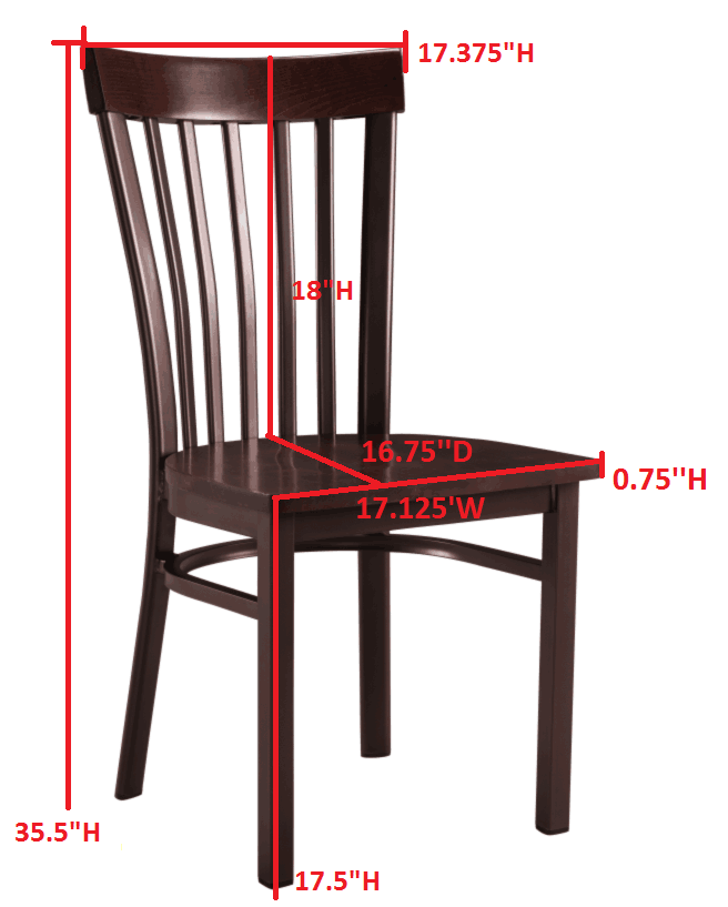 Declan Wood & Metal Chair (0574 SERIES) (QUICK SHIP) - Image 2