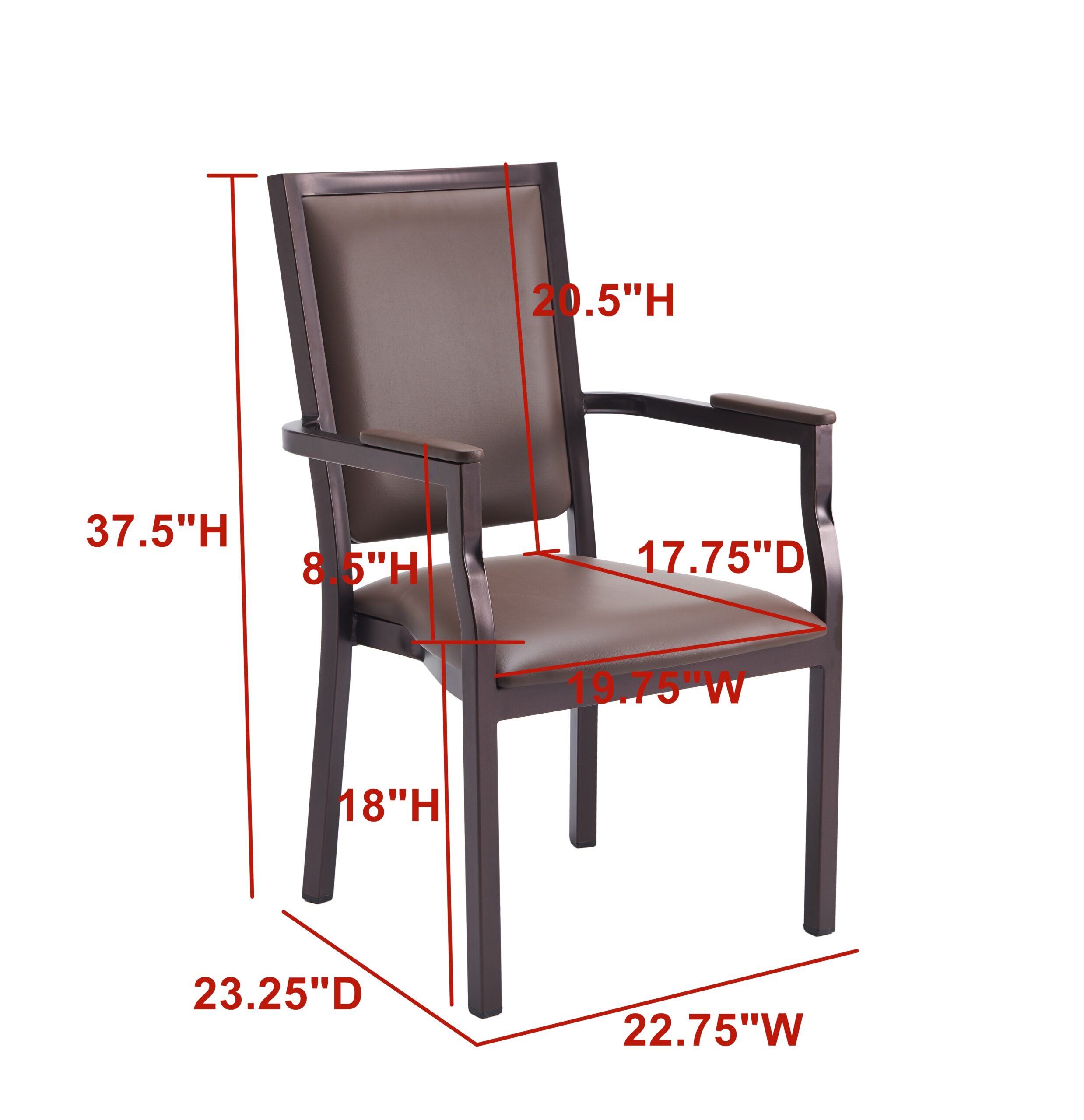 Emery Vinyl & Metal Armchair (5278 SERIES) - Image 2