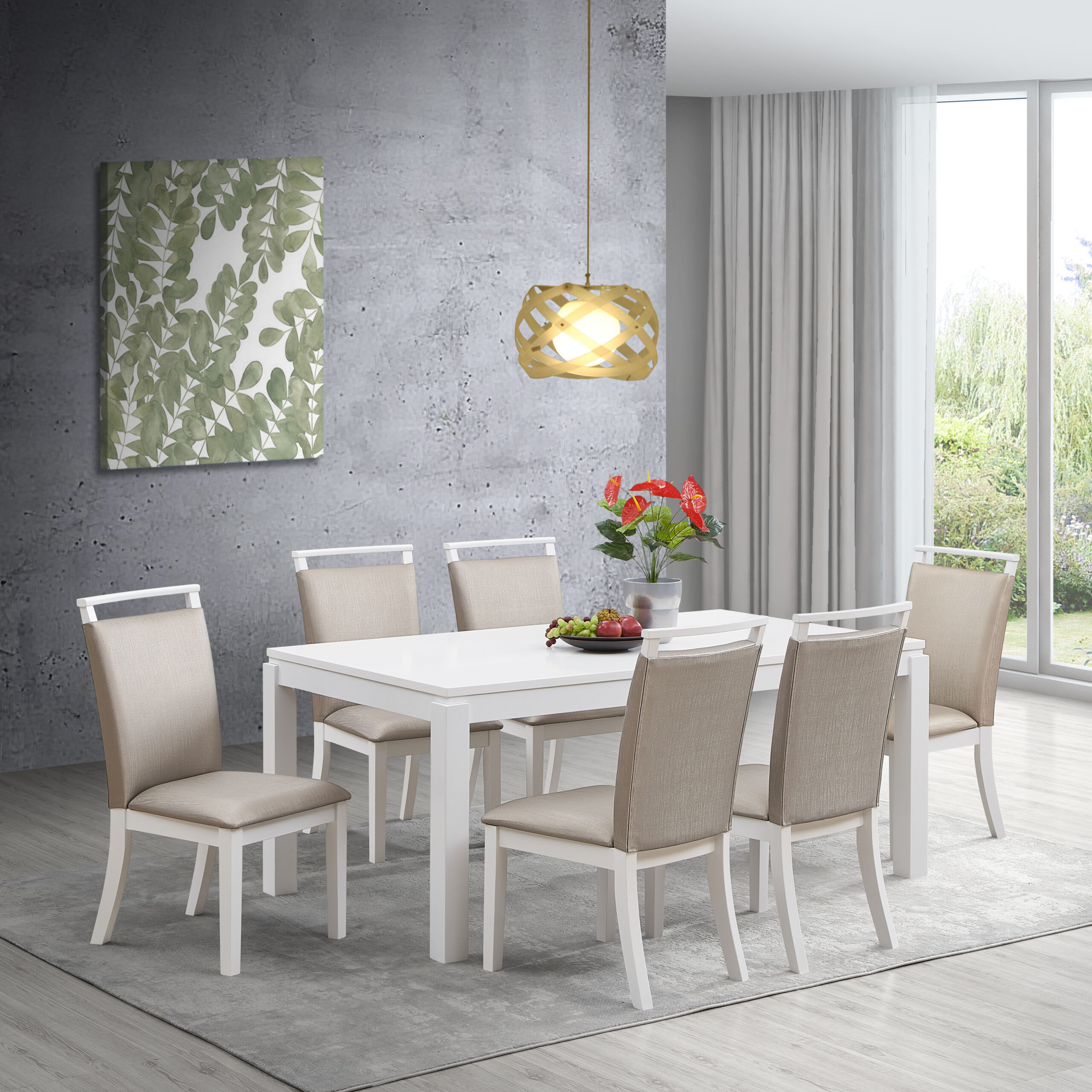 Houston Dining Chairs – Set Of 2 (White) (PC35-WH SERIES) (QUICK SHIP) - Image 2