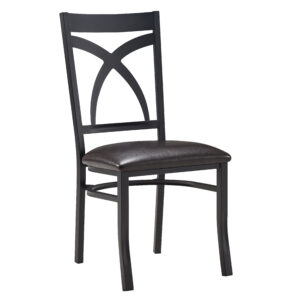 Drexel Metal Chair (Brown Vinyl Seat) (4271 Series) (QUICK SHIP)