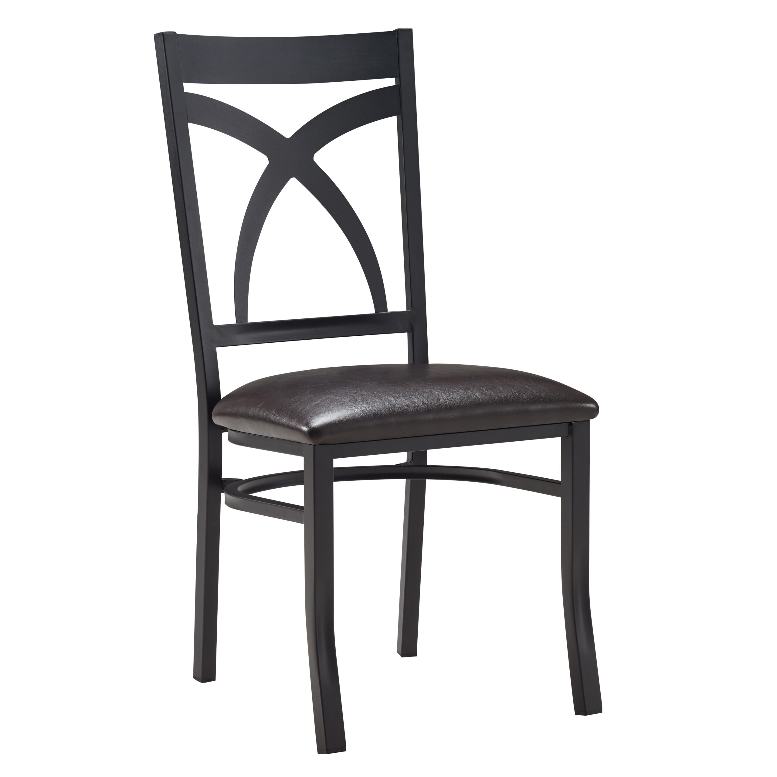 Drexel Metal Chair (Brown Vinyl Seat) (4271 Series) (QUICK SHIP)
