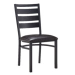 Tully Metal Chair (Brown Vinyl Seat) (4270 Series) (QUICK SHIP)