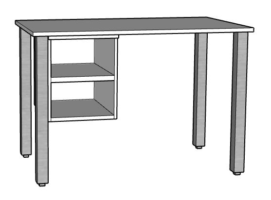 Enso Study Desk with Pedestal (UR-ML-SD) - Image 3