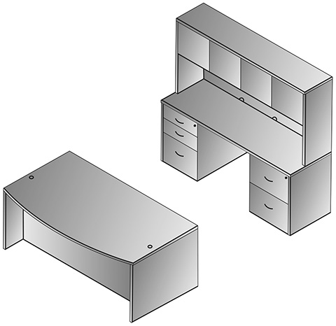 Napa Executive Office Desk Configuration (NAPESP-TYP11) - Image 2