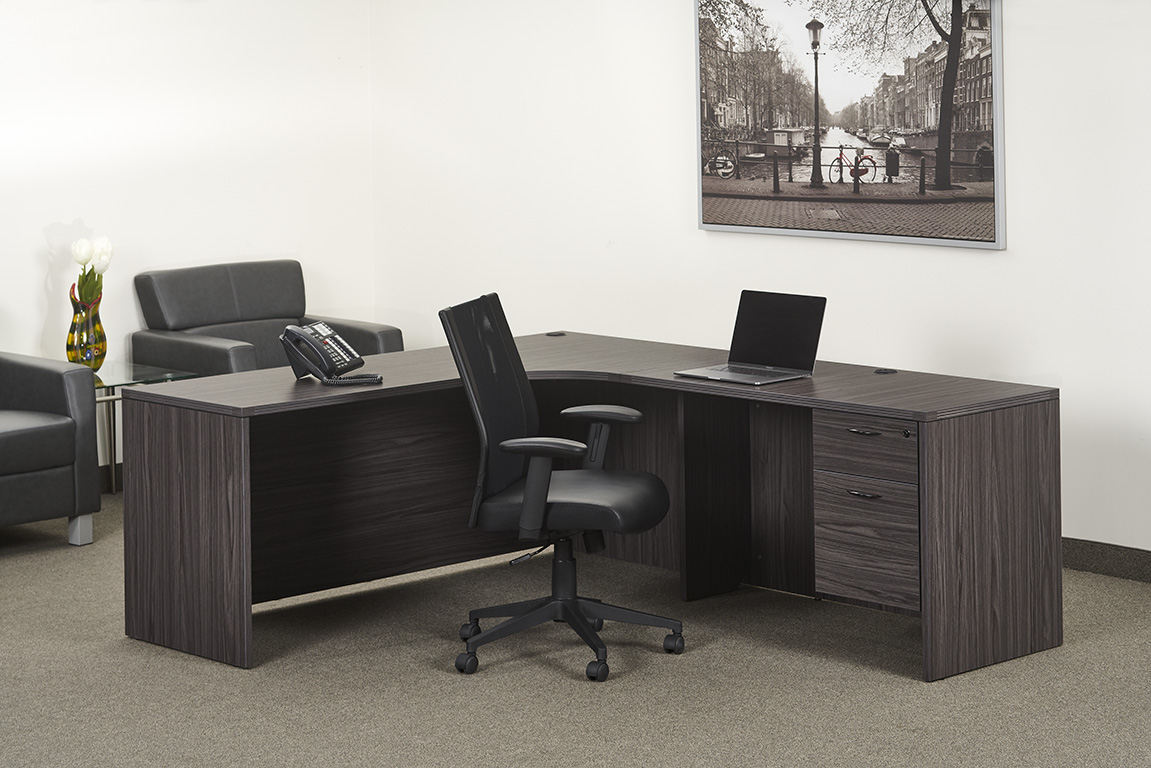 Napa Slate Grey L-Shaped Desk (NAPSGW-TYP25R)