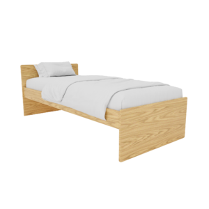 CLAYTON PANEL BED, Natural (multiple sizes, finishes) (N-PPL-8430)