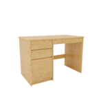 Clayton Natural Oak Pedestal Desk with 3 Drawers (N-DKP-4524)