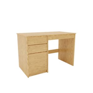 Clayton Natural Oak Pedestal Desk with 3 Drawers (N-DKP-4524)
