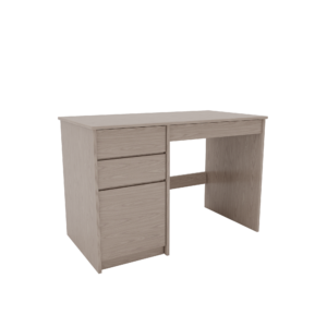 Clayton Driftwood Pedestal Desk with 3 Drawers (N-DKP-4524)